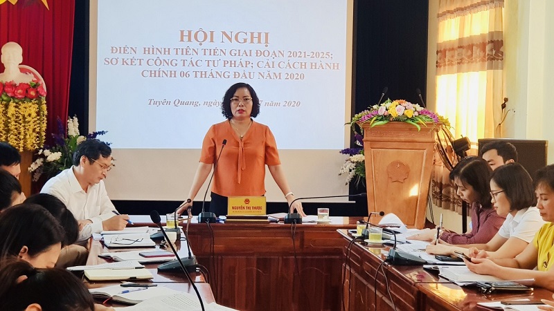 Sở Tư pháp tỉnh Tuyên Quang tổ chức Hội nghị điển hình tiên tiến cấp cơ sở